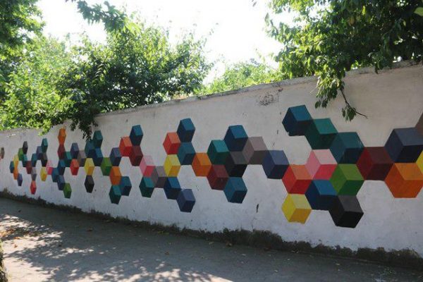 نقاشی دیوار شهرداری لاهیجان