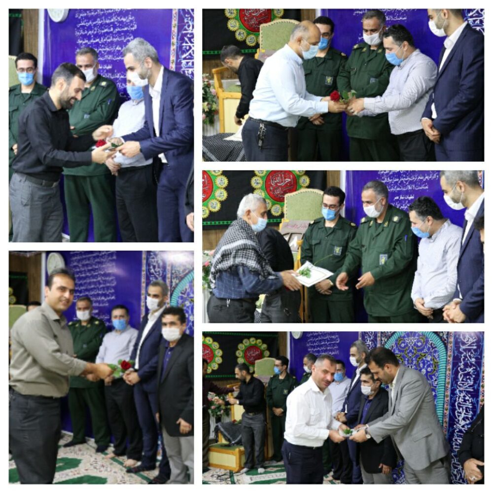 تقدیر از برگزیدگان مسابقه تیراندازی در حسینیه شهرداری