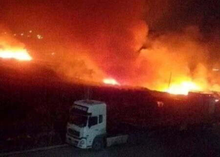 حمله پهپادی به کامیون های ایران در مرز سوریه