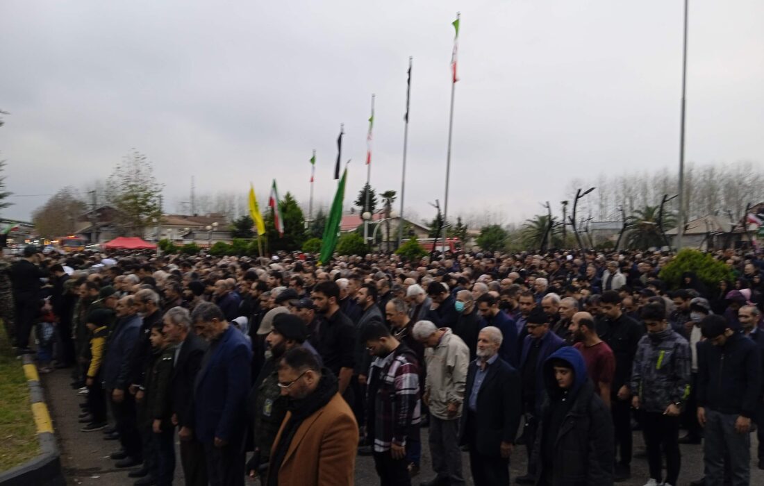 برگزاری آیین تشییع پیکر مطهر  شهید گمنام در لاهیجان ( شهر رودبنه) برگزار شد .