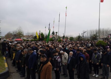 برگزاری آیین تشییع پیکر مطهر  شهید گمنام در لاهیجان ( شهر رودبنه) برگزار شد .