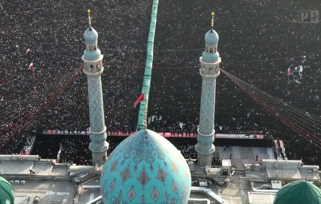 تشییع پیکر مطهر رهبر شهید انقلاب در مسجد جمکران