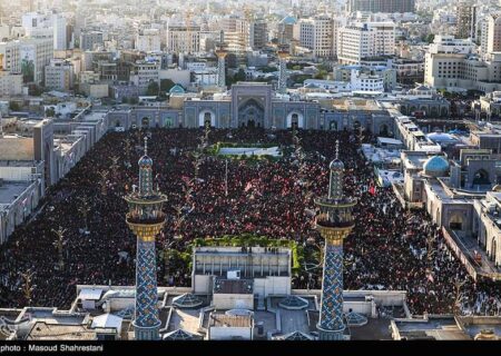تصاویر هوایی مراسم تشییع پیکر مطهر آقای شهید ایران – مشهد